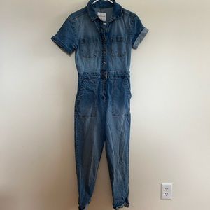 Jean jump suit